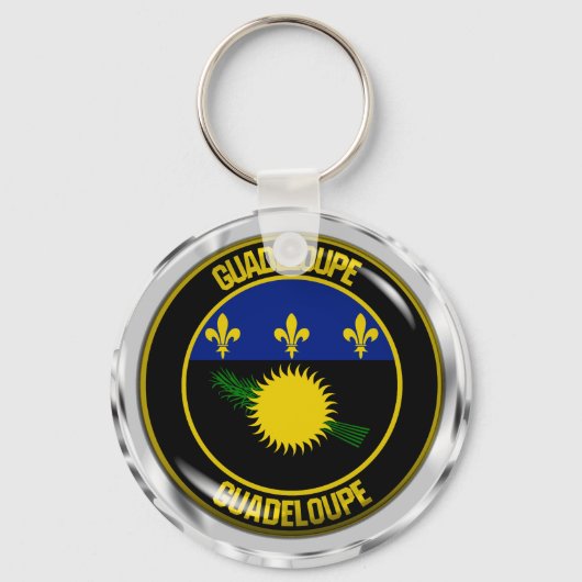 Porte-clés Emblème rond de Guadeloupe (Recto)