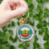 Porte-clés Emblème rond de la Bulgarie (Main)