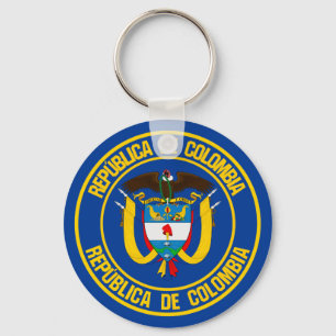 Porte-clés Emblème rond de la Colombie