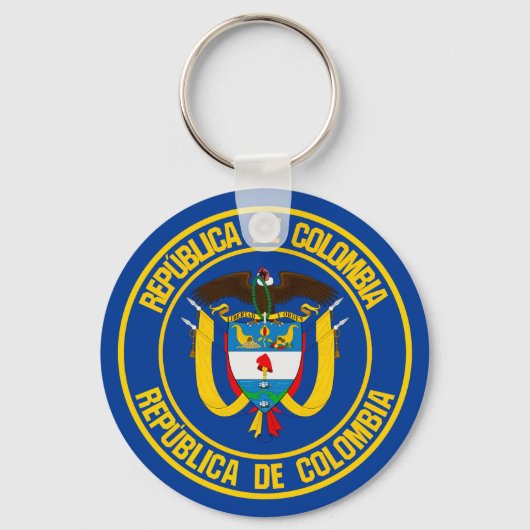Porte-clés Emblème rond de la Colombie (Recto)
