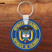 Porte-clés Emblème rond de la Colombie (Recto)