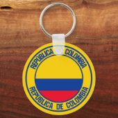 Porte-clés Emblème rond de la Colombie (Recto)