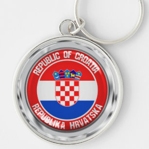 Porte-clés Emblème rond de la Croatie