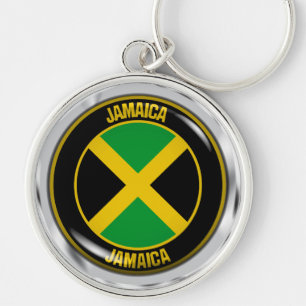 Porte-clés Emblème rond de la Jamaïque