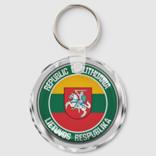 Porte-clés Emblème rond de la Lithuanie