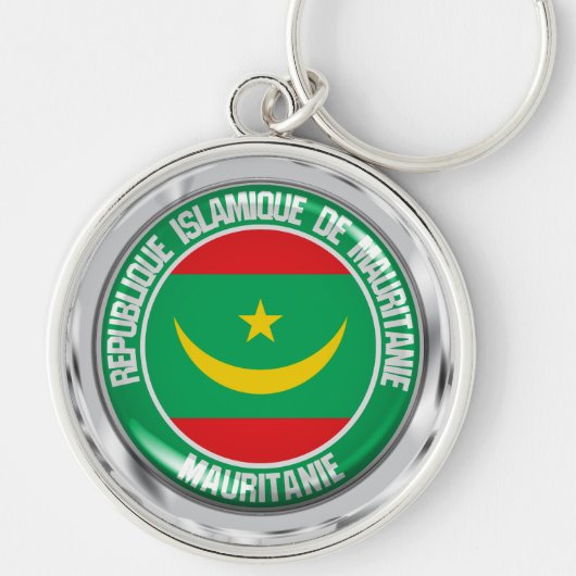 Porte-clés Emblème rond de la Mauritanie (Devant)