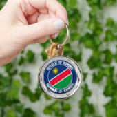 Porte-clés Emblème rond de la Namibie (Main)