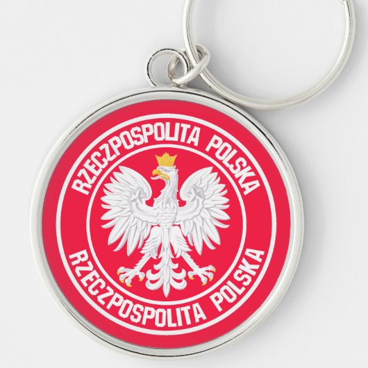 Porte-clés Emblème rond de la Pologne (Devant)