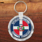 Porte-clés Emblème rond de la République Dominicaine (Recto)