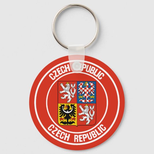 Porte-clés Emblème rond de la République tchèque (Recto)