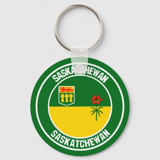 Porte-clés Emblème rond de la Saskatchewan (Recto)