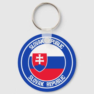 Porte-clés Emblème rond de la Slovaquie