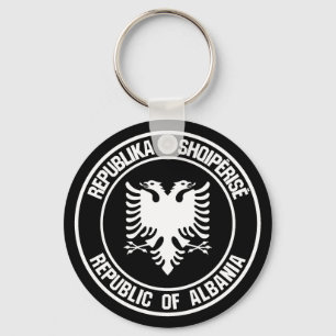 Porte-clés Emblème rond de l'Albanie