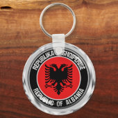 Porte-clés Emblème rond de l'Albanie (Recto)