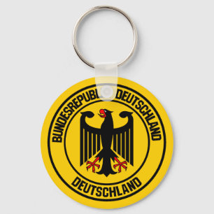 Porte-clés Emblème rond de l'Allemagne