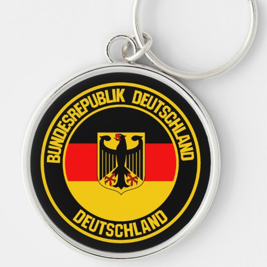 Porte-clés Emblème rond de l'Allemagne (Devant)