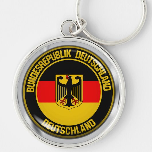 Porte-clés Emblème rond de l'Allemagne (Devant)