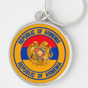 Porte-clés Emblème rond de l'Arménie