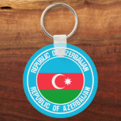 Porte-clés Emblème rond de l'Azerbaïdjan (Recto)