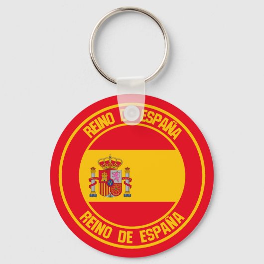 Porte-clés Emblème rond de l'Espagne (Recto)