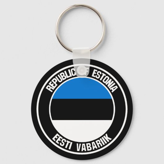Porte-clés Emblème rond de l'Estonie (Recto)
