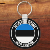 Porte-clés Emblème rond de l'Estonie (Recto)