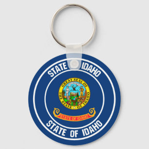 Porte-clés Emblème rond de l'Idaho