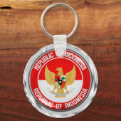 Porte-clés Emblème rond de l'Indonésie (Recto)