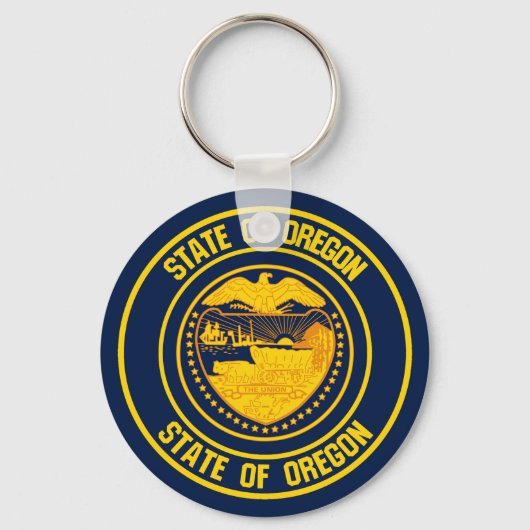 Porte-clés Emblème rond de l'Oregon (Recto)