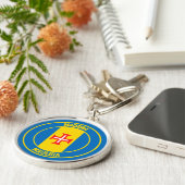 Porte-clés Emblème rond de Madère (Côté)