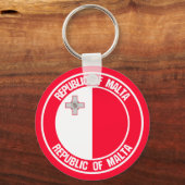 Porte-clés Emblème rond de Malte (Recto)