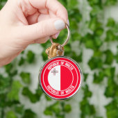 Porte-clés Emblème rond de Malte (Main)