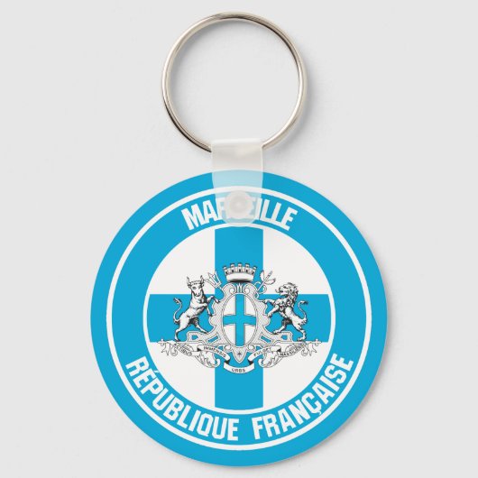 Porte-clés Emblème rond de Marseille (Recto)
