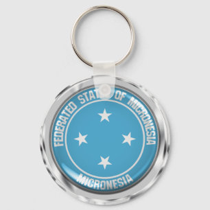 Porte-clés Emblème rond de Micronésie