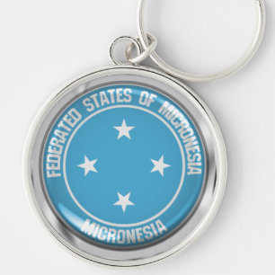 Porte-clés Emblème rond de Micronésie