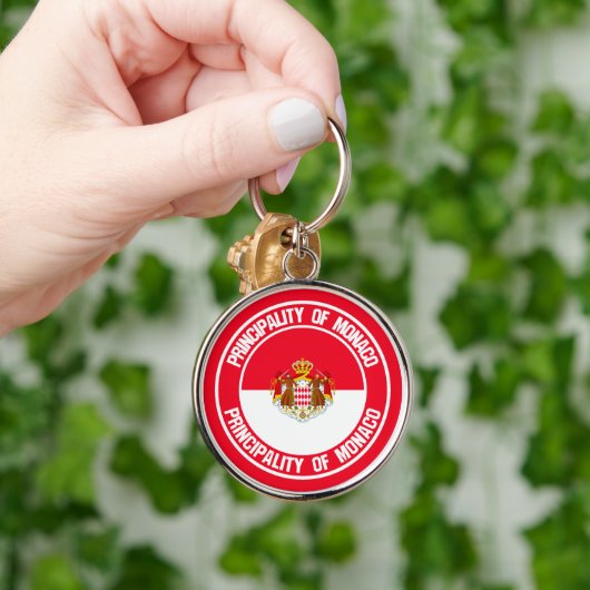 Porte-clés Emblème rond de Monaco (Main)