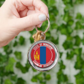 Porte-clés Emblème rond de Mongolie (Main)