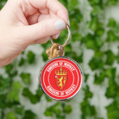Porte-clés Emblème rond de Norvège (Main)