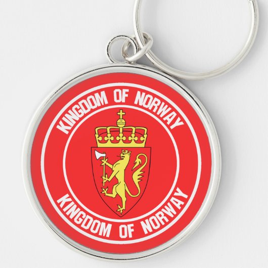 Porte-clés Emblème rond de Norvège (Devant)