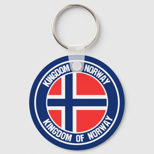 Porte-clés Emblème rond de Norvège (Recto)
