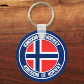 Porte-clés Emblème rond de Norvège (Recto)