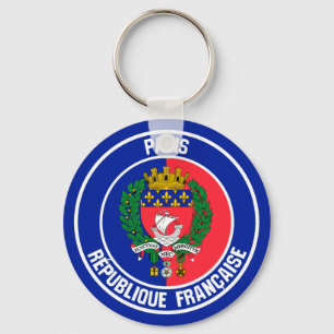 Porte-clés Emblème rond de Paris