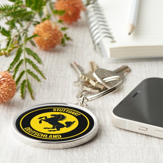 Porte-clés Emblème rond de Stuttgart (Côté)