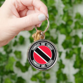 Porte-clés Emblème rond de Trinité-et-Tobago (Main)