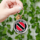 Porte-clés Emblème rond de Trinité-et-Tobago (Main)