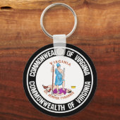 Porte-clés Emblème rond de Virginie (Recto)