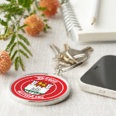 Porte-clés Emblème rond de Wolfsburg (Côté)