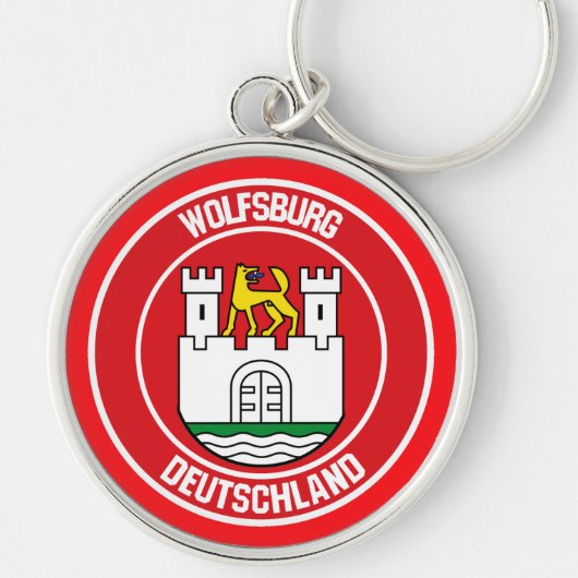 Porte-clés Emblème rond de Wolfsburg (Devant)