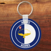 Porte-clés Emblème rond des Açores (Recto)