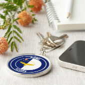 Porte-clés Emblème rond des Açores (Côté)